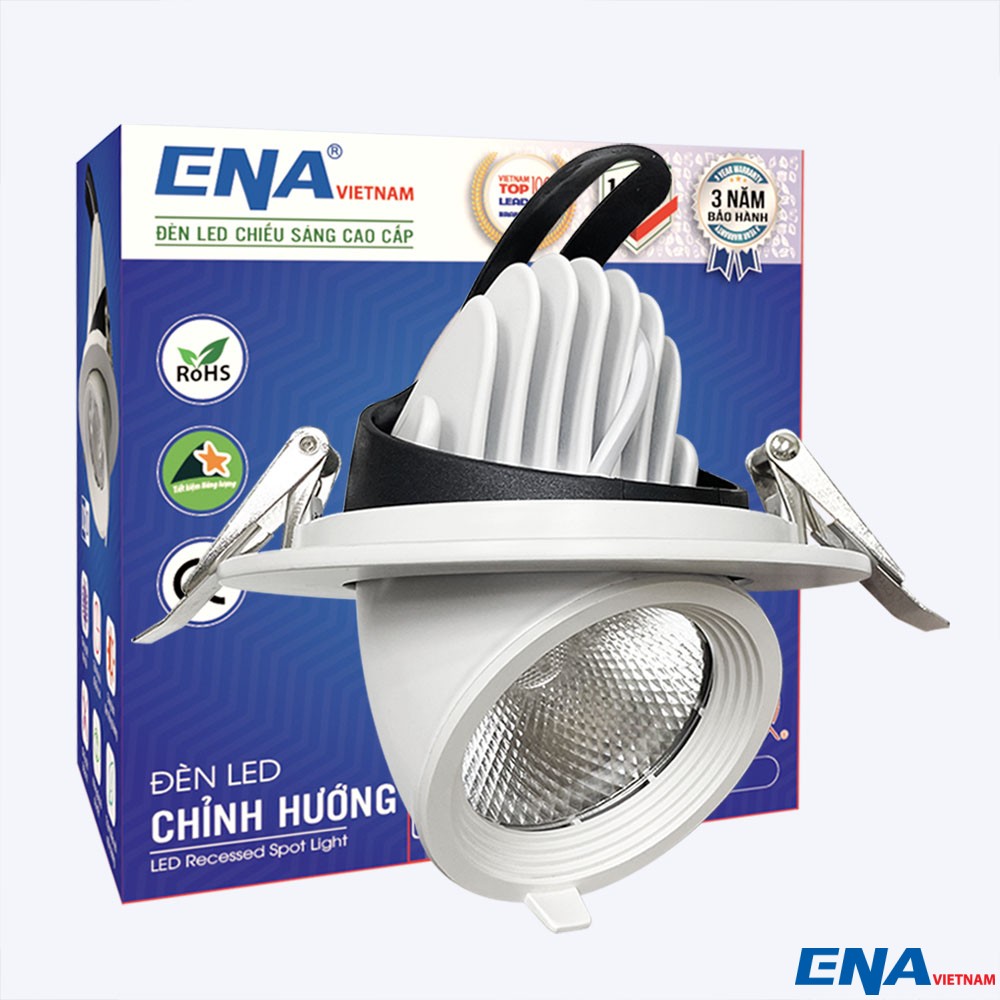 Đèn Led Spotlight Âm Trần Chỉnh Góc 5W-12W Vỏ Trắng