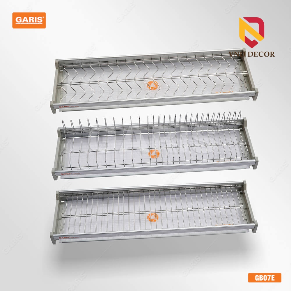 GIÁ ĐỂ BÁT ĐĨA INOX 3 TẦNG CỐ ĐỊNH GB07E GARIS