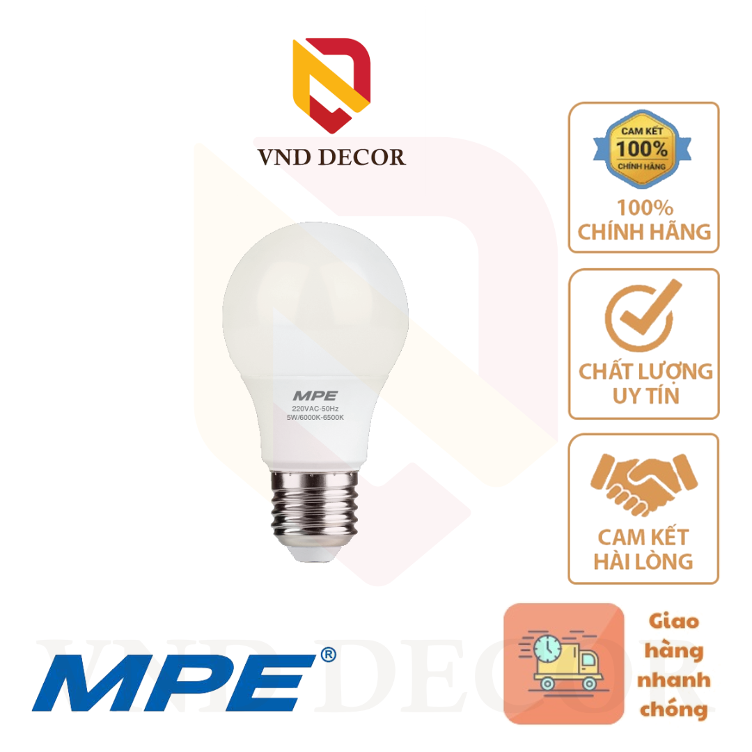 Đèn Led Bulb Tròn MPE Seri LBD