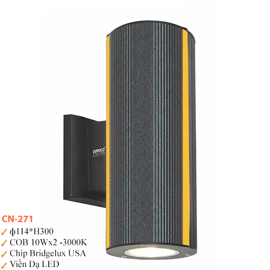Đèn Tường Ngoài Trời Euroto CN-271 10w*2