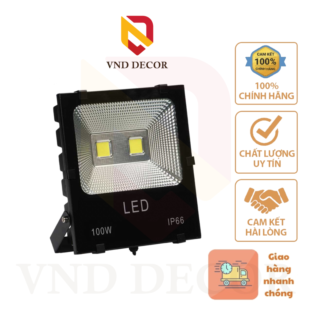 Đèn Pha LED 100W Chip COB Mã VND-LPA100