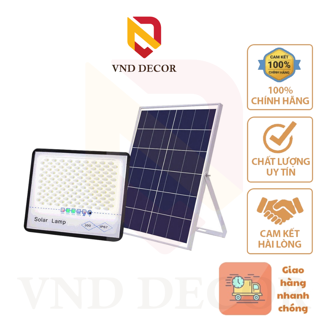 Đèn Năng Lượng Mặt Trời LED Pha Tổ Ong Chống Chói 200W