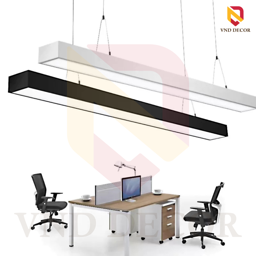 Đèn Led Thả Văn Phòng 42W, Vỏ Đen-Ánh Sáng Trắng