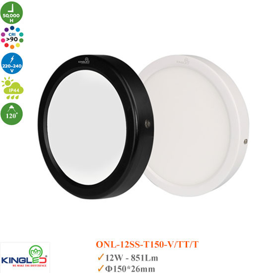 Đèn Ốp Trần Moonstone Kingled ONL-12SS-T150 12W
