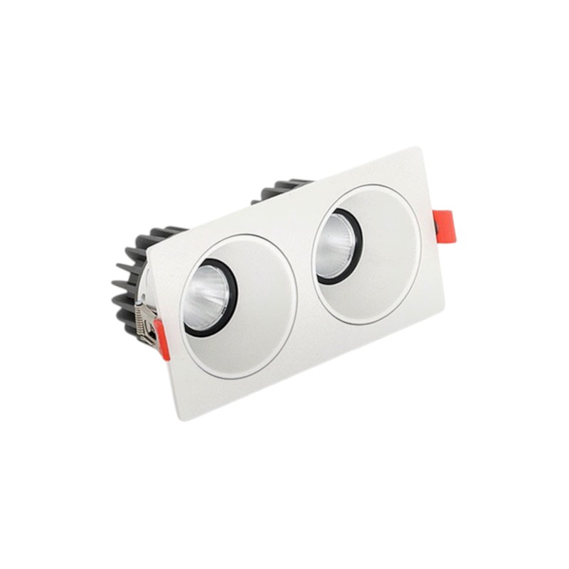 Đèn LED Vuông Âm Trần Đôi Chỉnh Hướng 2x5W/12W ENA