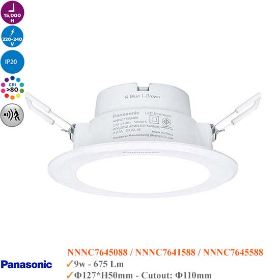 Đèn Led Âm Trần Cảm Biến Panasonic 9W