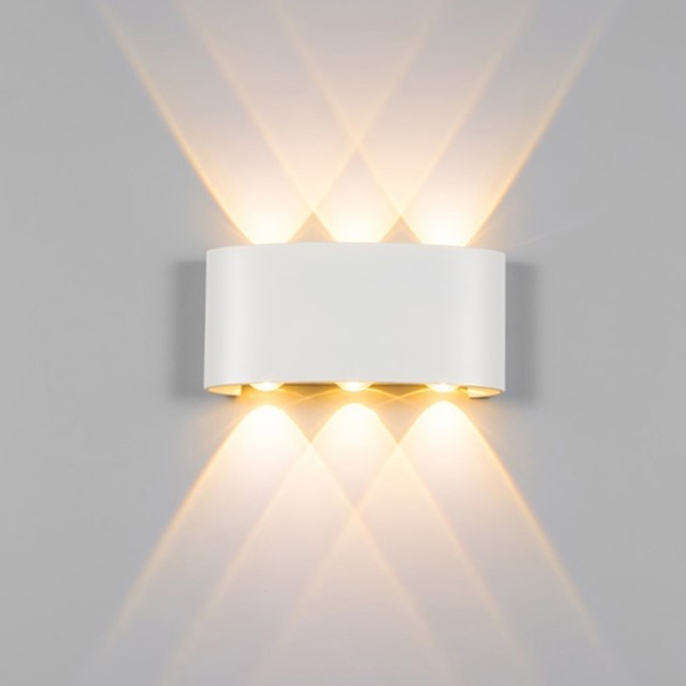 Đèn Led Gắn Tường Ngoài Trời 6 Tia 12W KINGLED Ánh Sáng Vàng 3000K