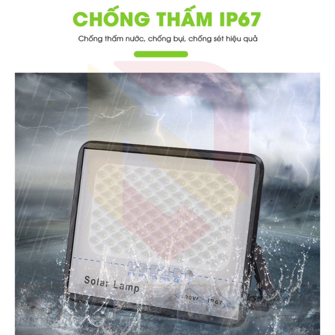 Đèn Năng Lượng Mặt Trời LED Pha Tổ Ong Chống Chói 300W