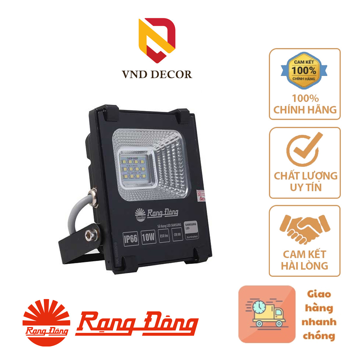 Đèn Led Pha Rạng Đông CP06 10W 8 led pha ra ng do ng 10w