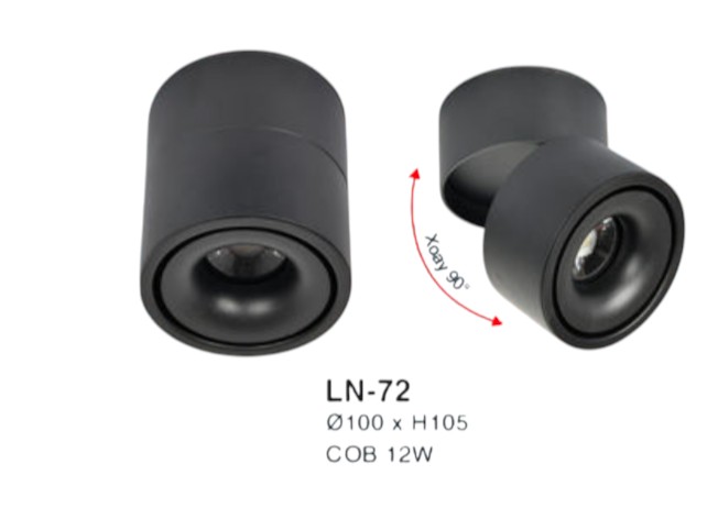 Đèn Lon Ống Bơ Ốp Nổi Spotlight Chỉnh Hướng 12W EUROTO