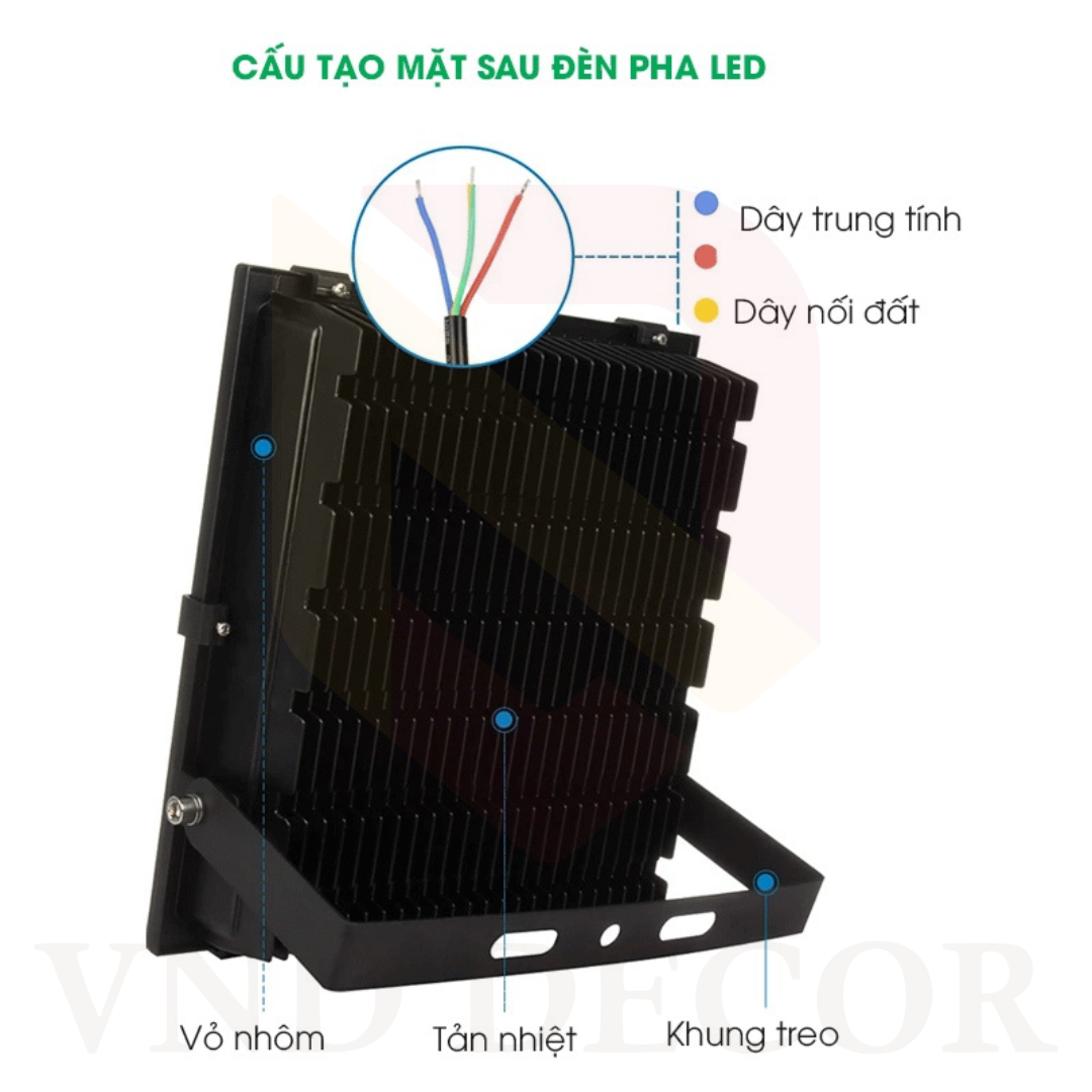 Đèn Pha LED 150W Chip COB 5054 Mã VND-LPB150