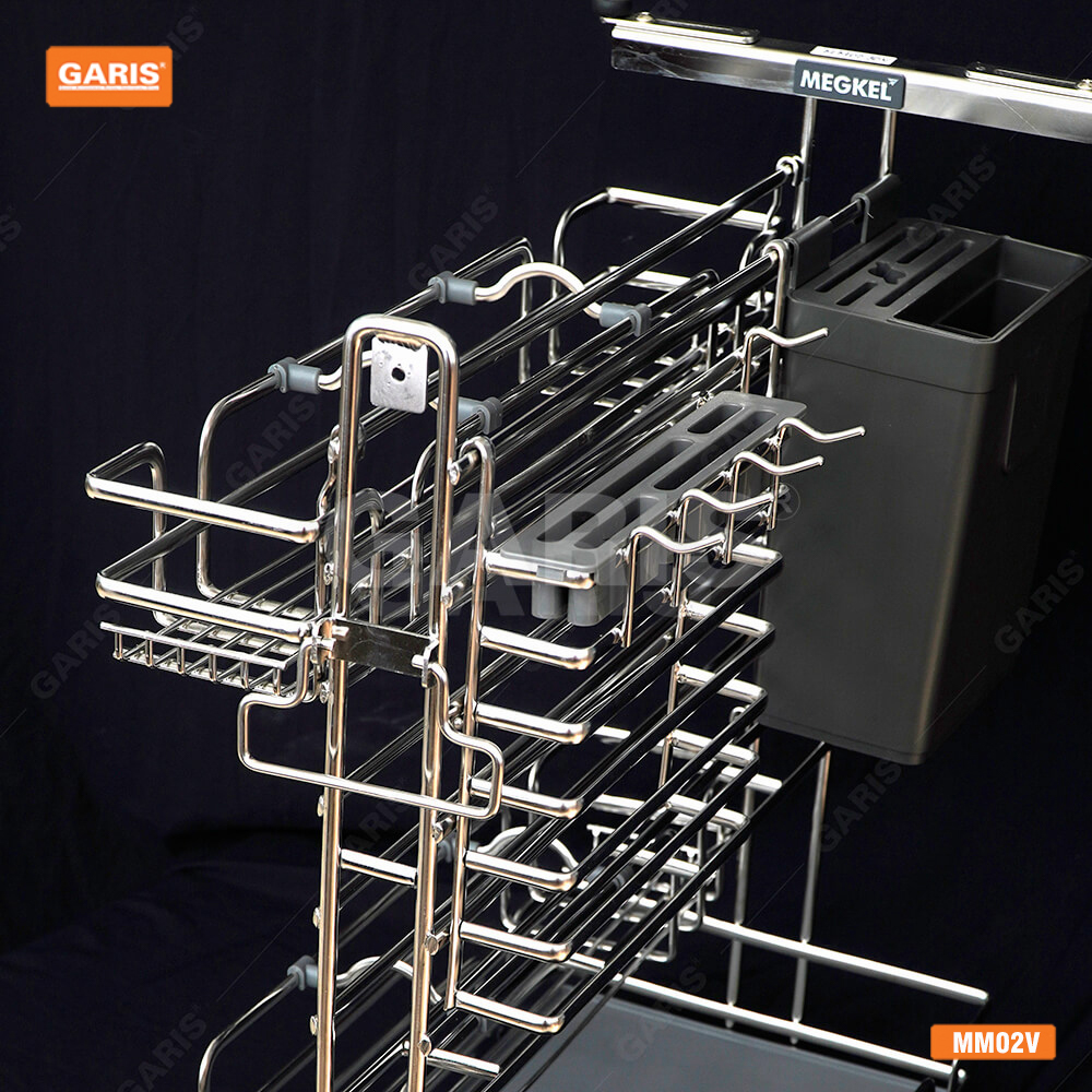 GIÁ ĐỂ DAO THỚT-GIA VỊ-CHAI LỌ MM02V GARIS