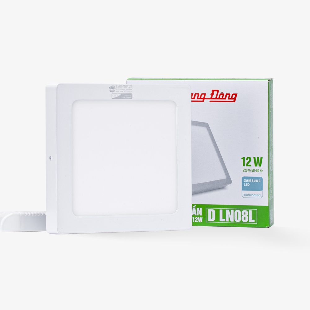 Đèn LED Ốp Trần Vuông LN08 RẠNG ĐÔNG 12W, 18W, 24W