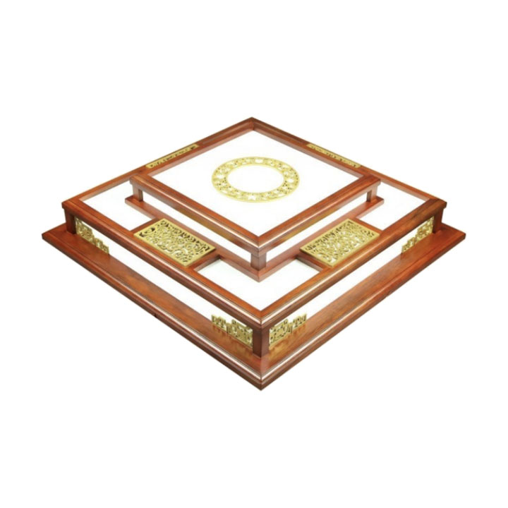 Đèn Mâm Ốp Trần Vuông Gỗ Tự Nhiên Mã SN-6801