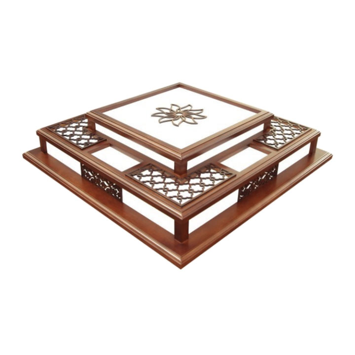 Đèn Mâm Ốp Trần Vuông Gỗ Tự Nhiên Mã SN-6801