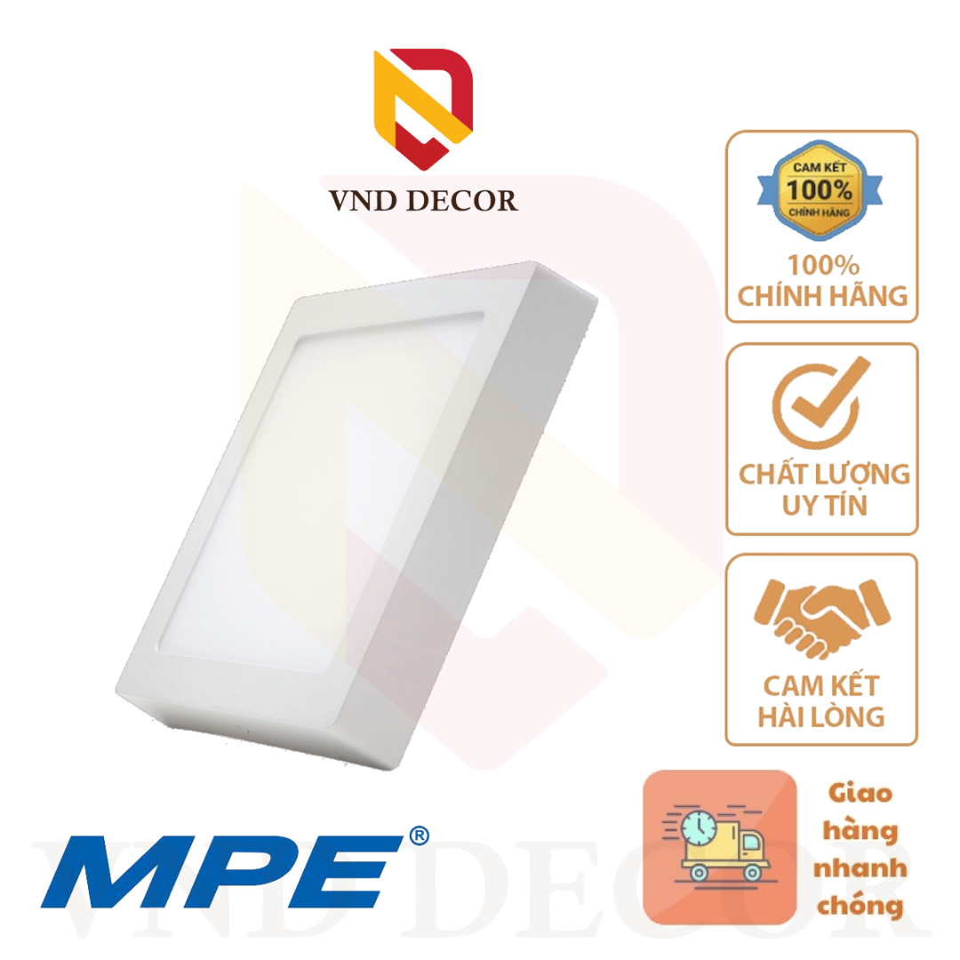 Đèn LED PANEL Ốp Trần Nổi Vuông MPE 6W-12W-18W-24W Seri SSPL