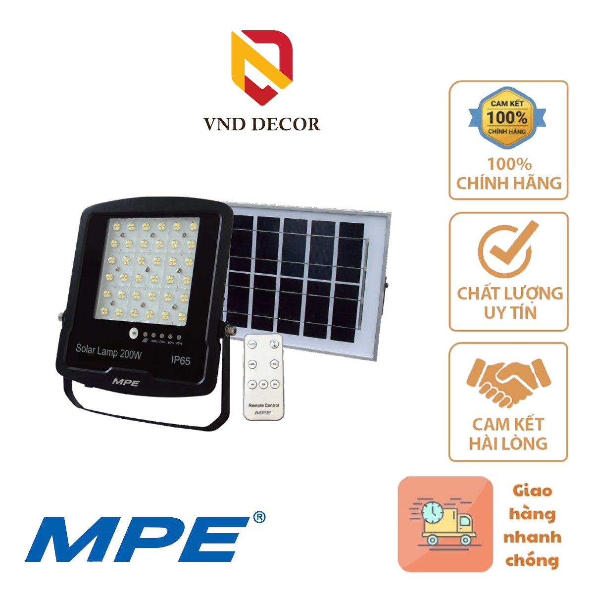Đèn Led Pha Năng Lượng Mặt Trời MPE SFLD