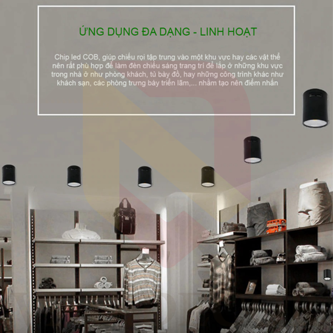 Đèn Ống Bơ Ốp Nổi 12W Size 100*100mm