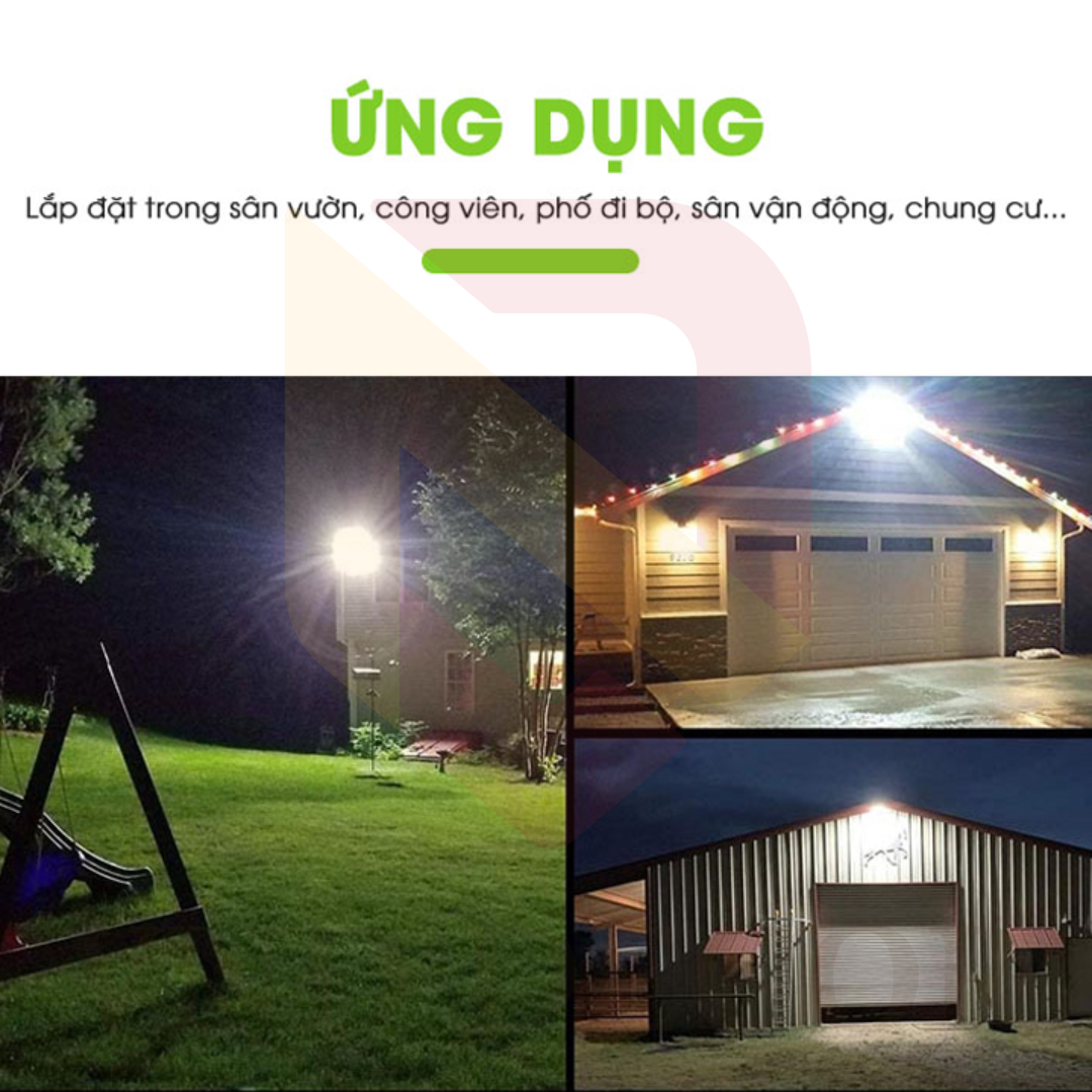 Đèn Năng Lượng Mặt Trời LED Pha Tổ Ong Chống Chói 300W