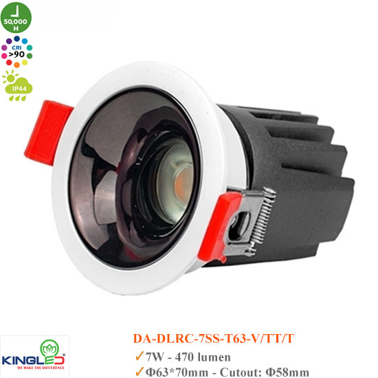 Đèn Spotlight Âm Trần KingLed DA-DLRC-7SS-T63 7W