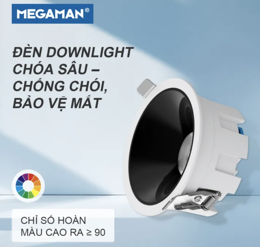 Đèn LED Âm Trần Spotlight Chống Chói 10W MEGAMAN YTDL002-10W