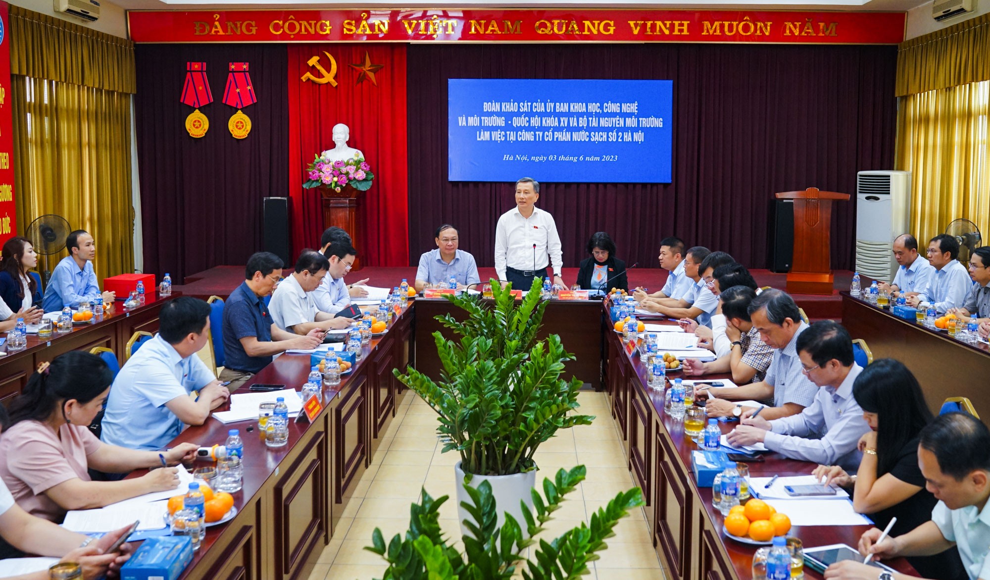 Khảo sát thực tế việc khai thác, sản xuất kinh doanh nước sinh hoạt trên địa bàn TP.Hà Nội