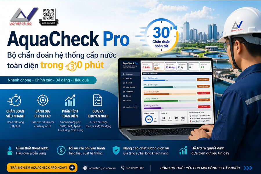 AquaCheck Pro: chuẩn đoán hệ thống cấp nước 30 phút