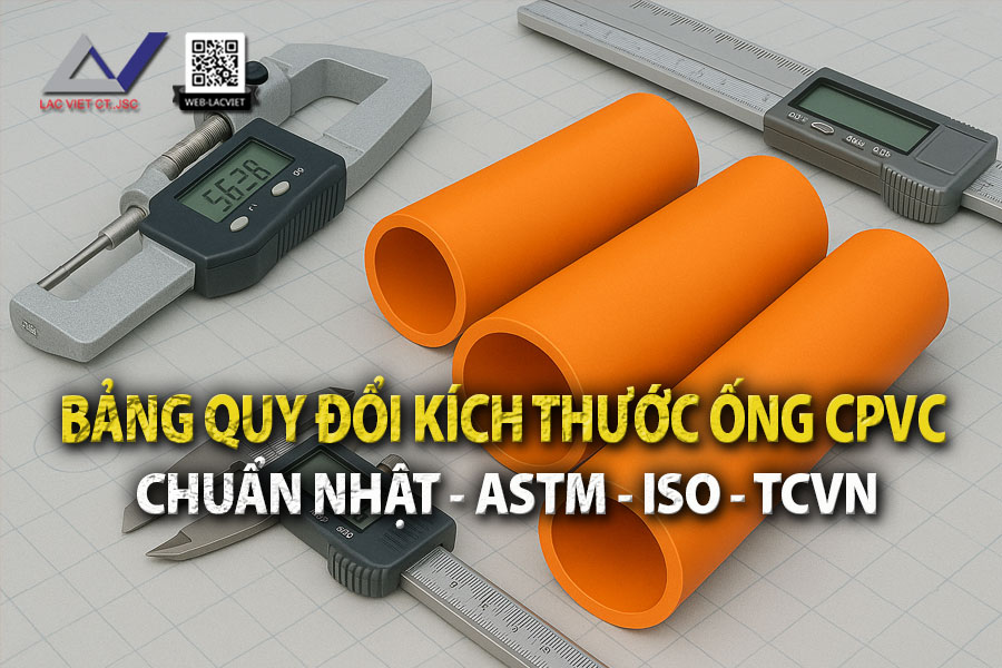 Bảng Quy Đổi Kích Thước Ống CPVC Chuẩn Nhật, ASTM, TCVN