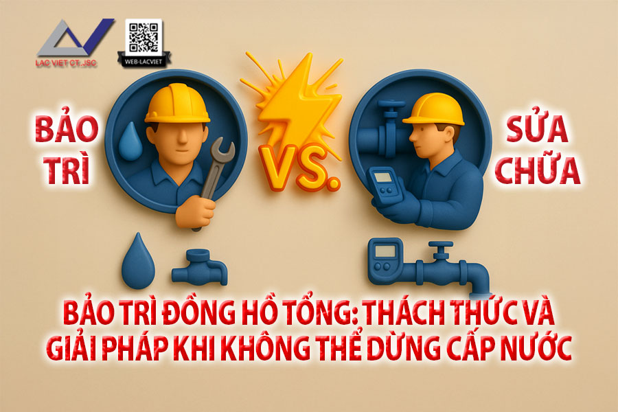 Bảo Trì Đồng Hồ Tổng: Thách Thức và Giải Pháp Khi Không Thể Dừng Hệ Thống Cấp Nước