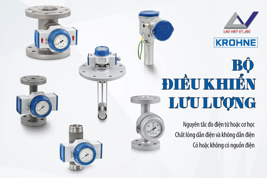 Bộ điều khiển lưu lượng có hoặc không có nguồn điện Krohne