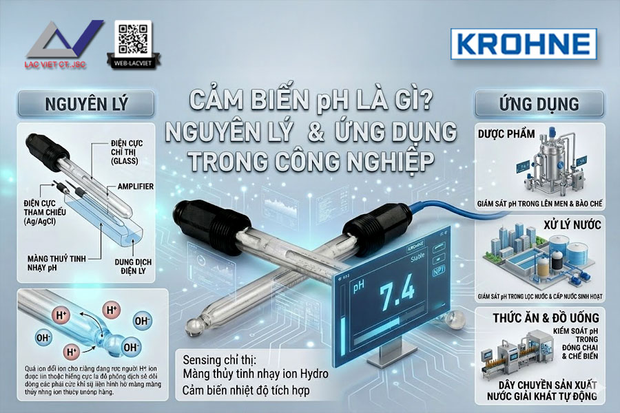 Cảm biến pH là gì? Nguyên lý và ứng dụng trong công nghiệp