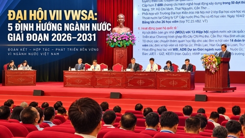 Đại hội VII VWSA: Định hướng ngành Nước 2026–2031
