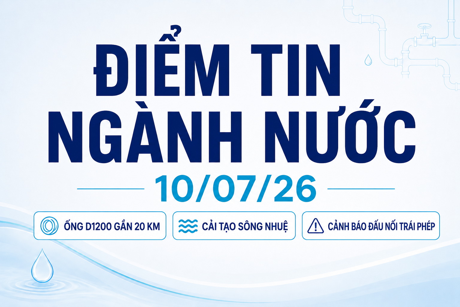 Điểm tin ngành nước 10/07/26