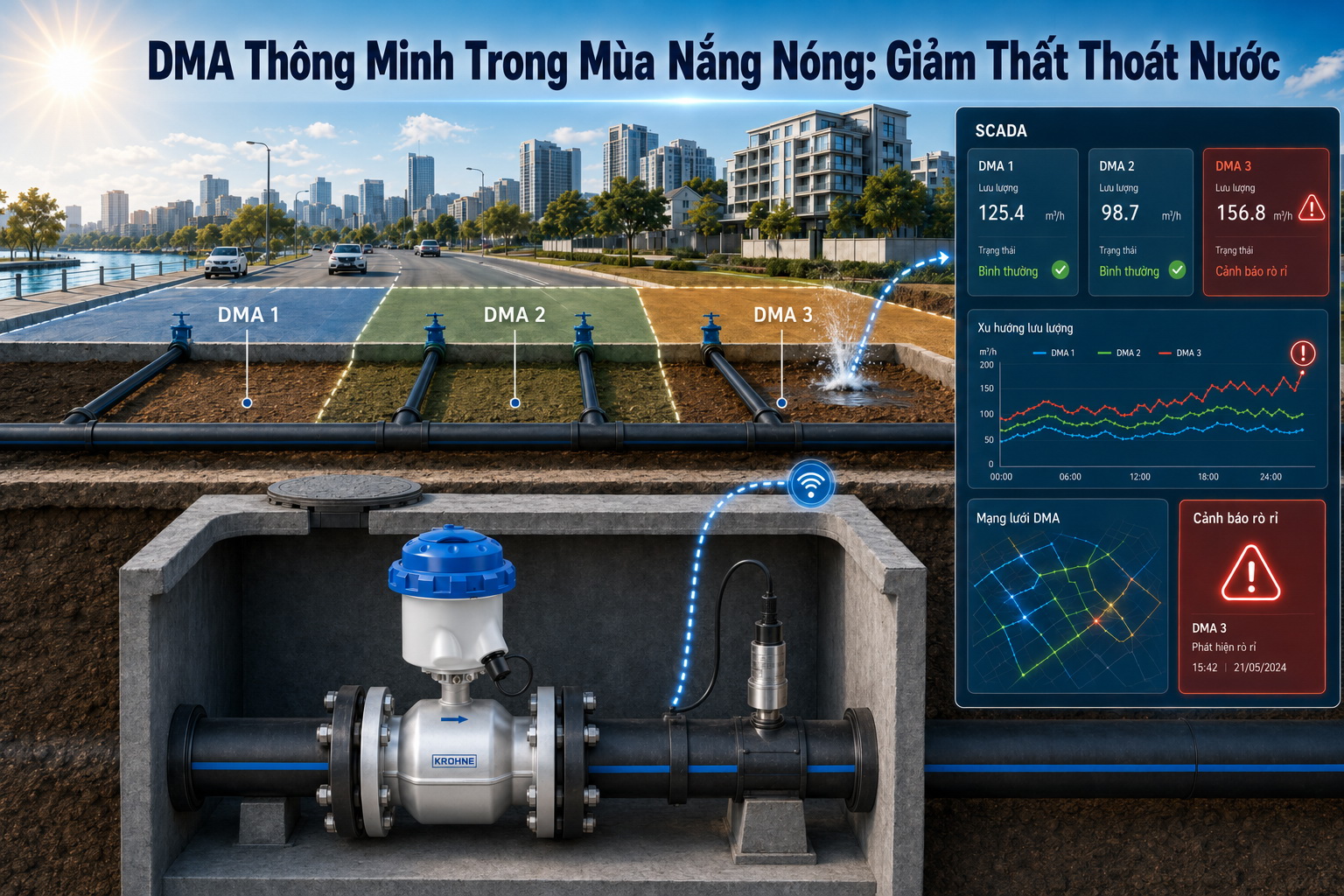 DMA Thông Minh Trong Mùa Nắng Nóng: Giảm Thất Thoát Nước