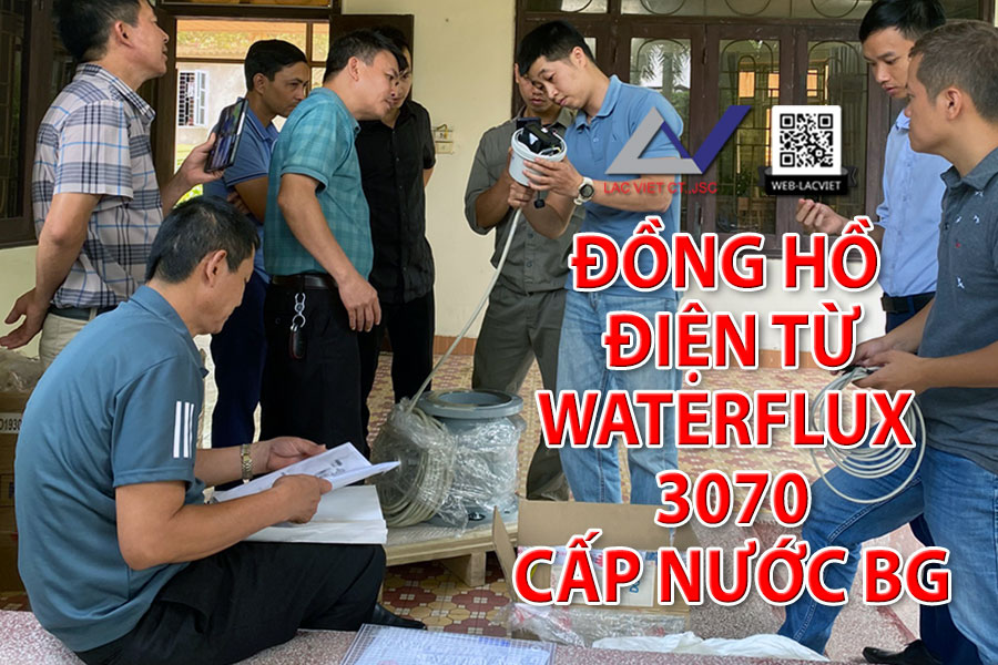 Giao hàng: Đồng hồ đo lưu lượng điện từ Waterflux 3070 DN200 Cấp nước BG