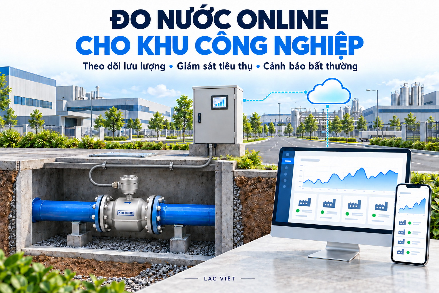 Đo đọc đồng hồ nước từ xa cho khu công nghiệp: 8 việc cần làm