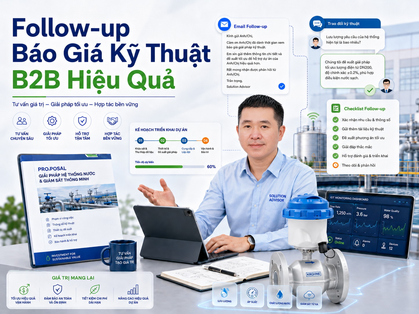 Follow-up Báo Giá Kỹ Thuật B2B Hiệu Quả