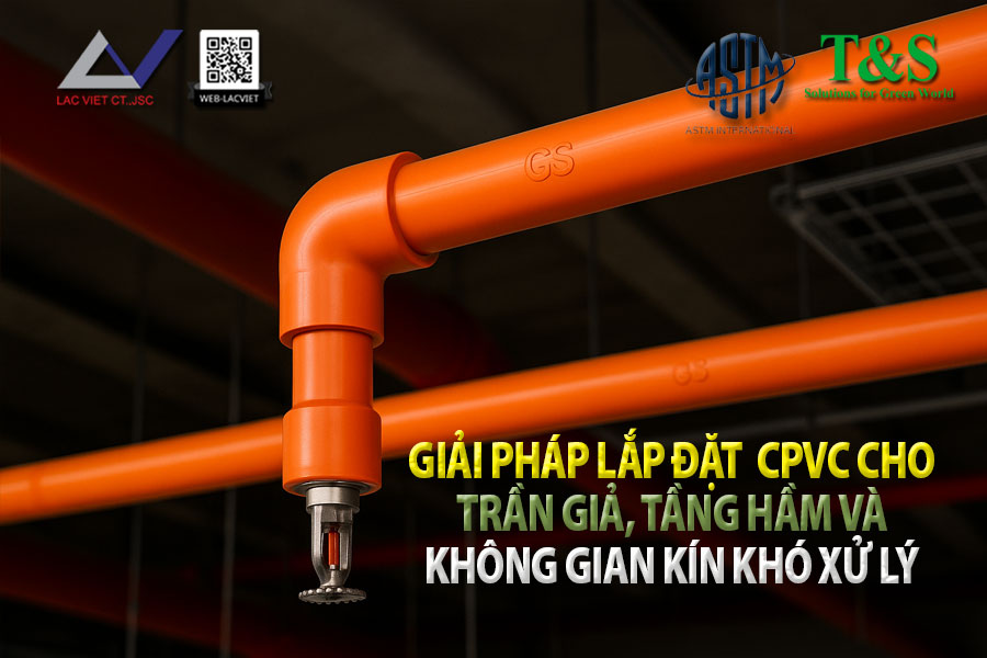 Giải pháp lắp đặt CPVC GS cho trần giả, tầng hầm và không gian kín khó xử lý