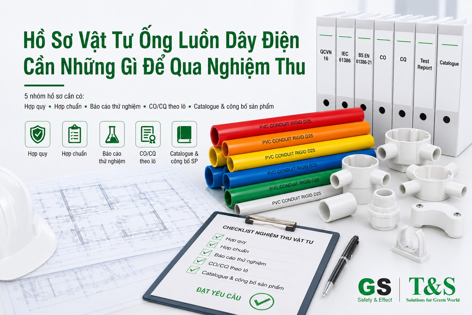 Hồ Sơ Vật Tư Ống Luồn Dây Điện Cần Những Gì Để Qua Nghiệm Thu