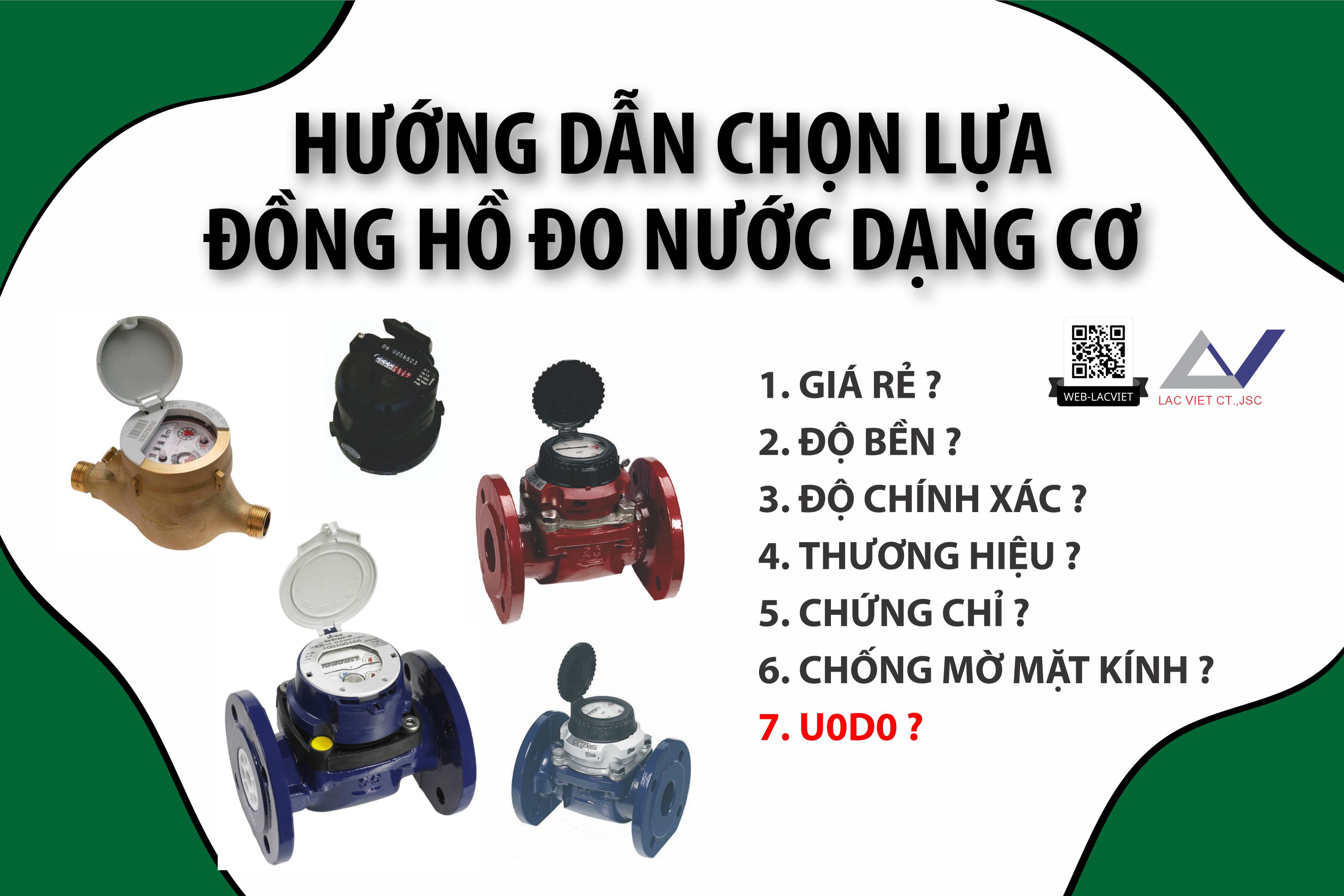 Hướng dẫn chọn Đồng hồ đo nước dạng cơ