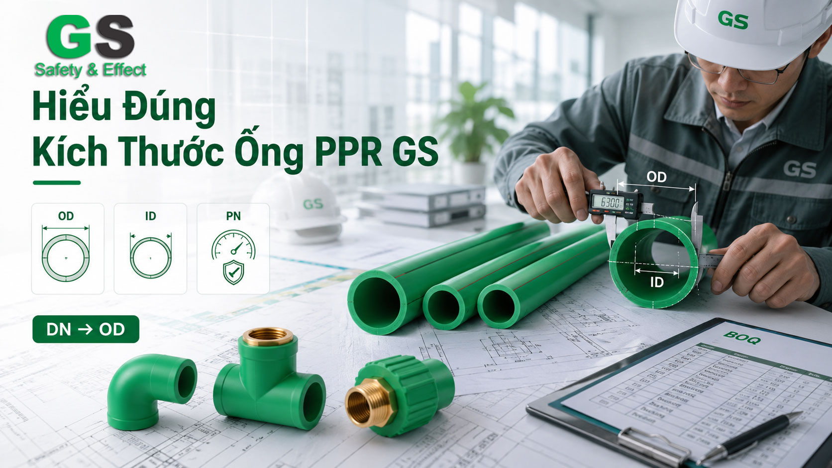 Kích Thước Ống PPR GS: Cách Hiểu Đúng OD, ID, PN