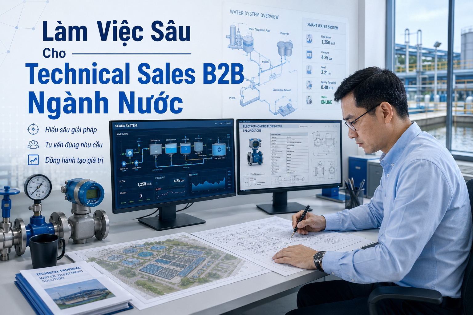 Làm Việc Sâu Cho Technical Sales B2B Ngành Nước