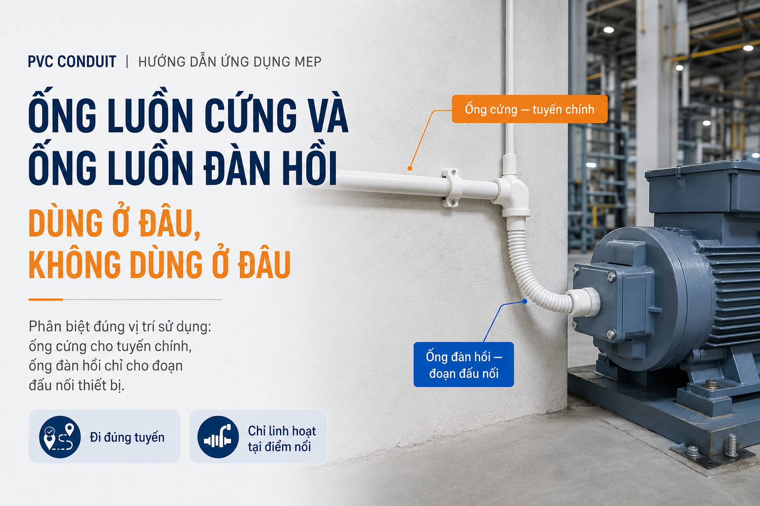 Ống Luồn Cứng Và Ống Luồn Đàn Hồi: Dùng Ở Đâu, Không Dùng Ở Đâu