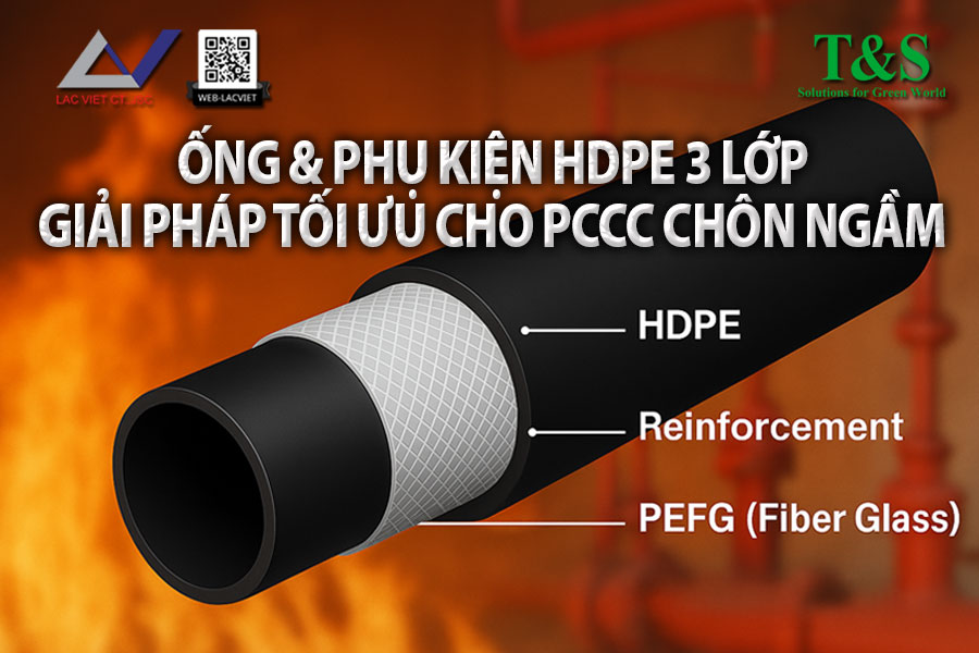 Ống & Phụ Kiện HDPE 3 Lớp – Giải Pháp Tối Ưu Cho PCCC Chôn Ngầm