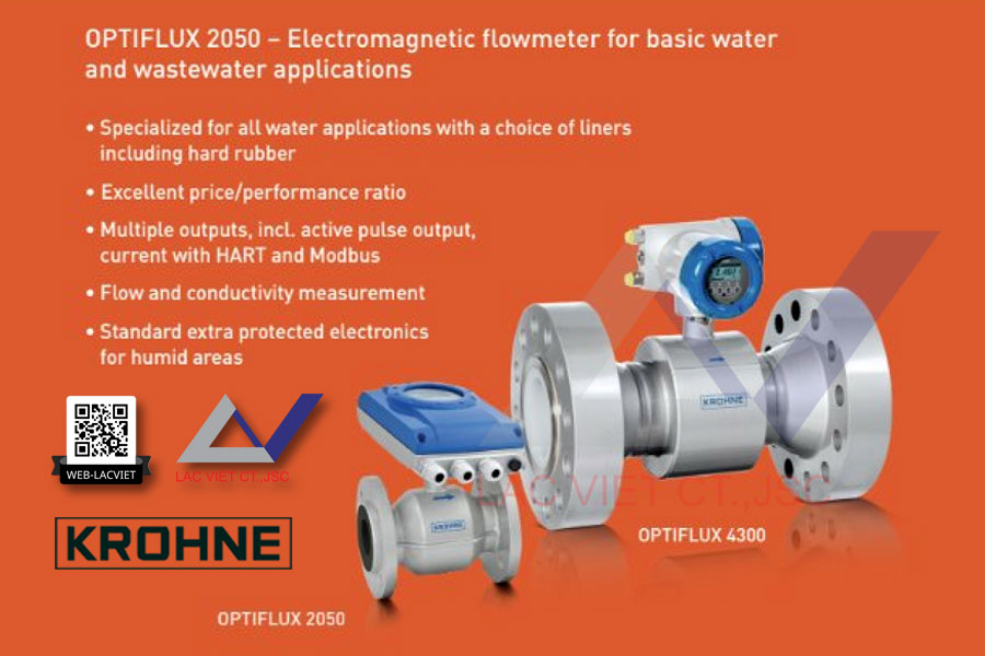 Krohne cung cấp danh mục các thiết bị đầy đủ cho sản xuất nước