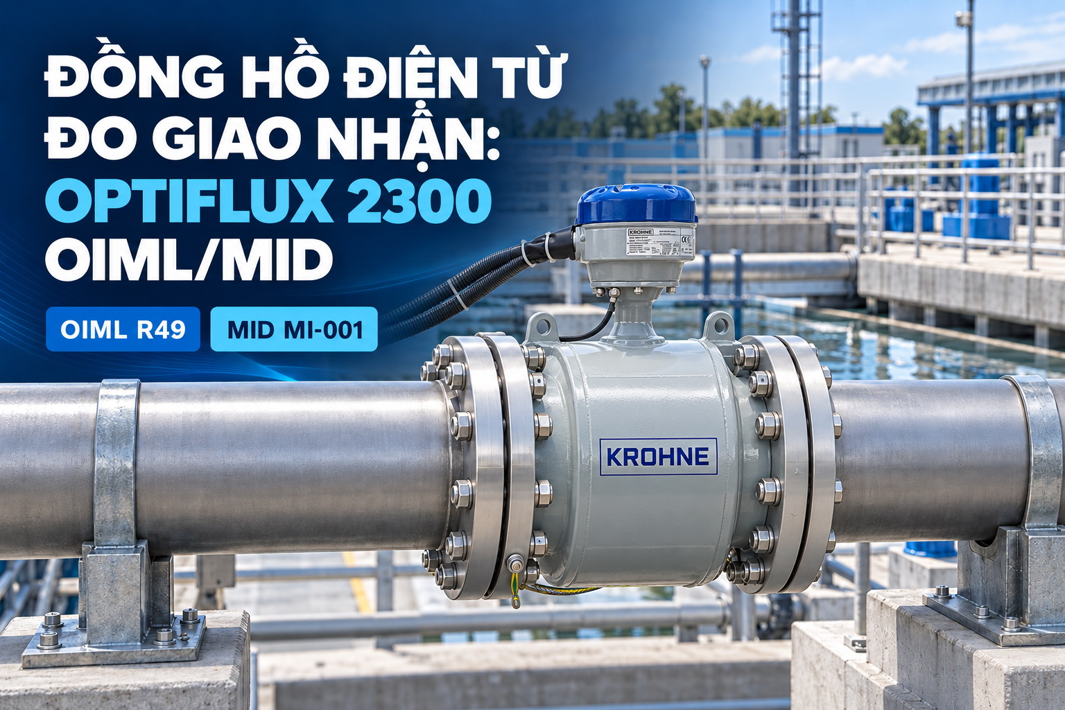 Đồng hồ điện từ đo giao nhận: OPTIFLUX 2300 OIML/MID