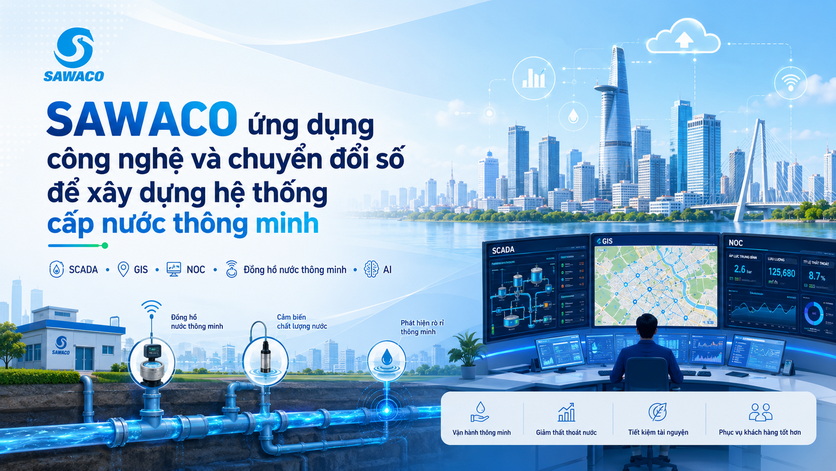 SAWACO và chuyển đổi số hệ thống cấp nước thông minh