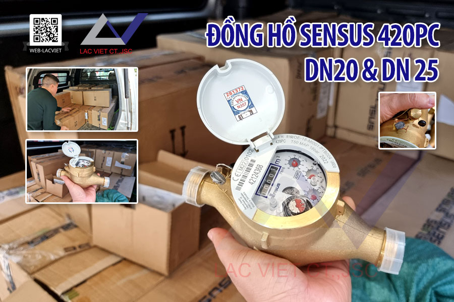 📌Giao hàng Đồng hồ cơ Sensus 420PC, DN20 & DN25