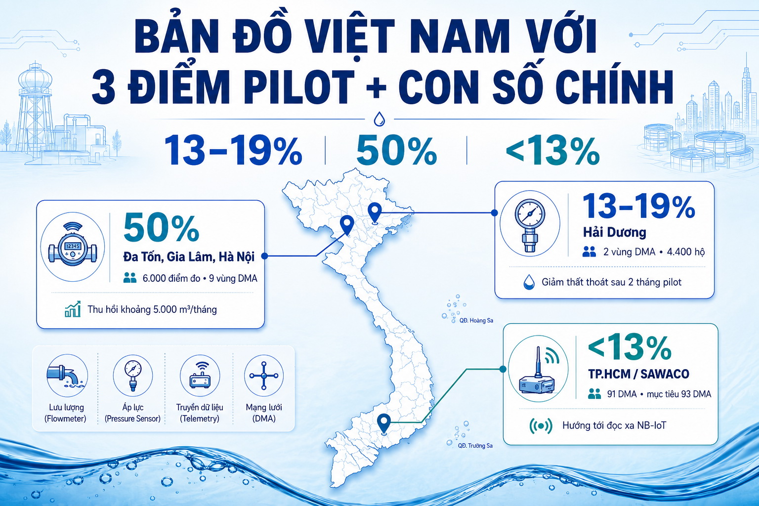 Pilot DMA 2026: Hiệu quả giảm thất thoát nước