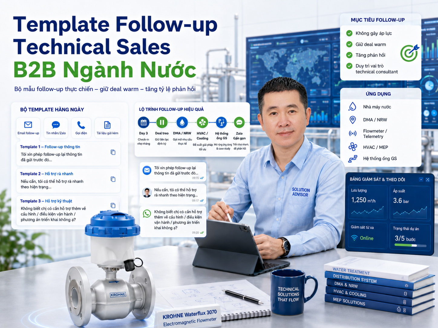 Template Follow-up Technical Sales B2B Ngành Nước